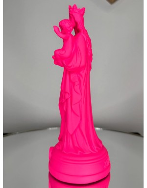 Statuette vierge à l'enfant - PINK 20cm