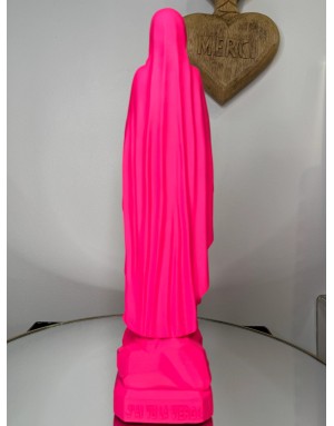 Statuette vierge Marie de LOURDES -30 cm - PINK