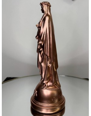 Statuette Marie aux fleurs - CUIVRE 22cm
