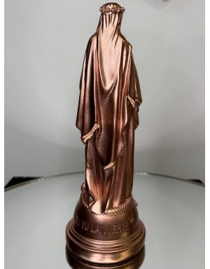 Statuette Marie aux fleurs - CUIVRE 22cm