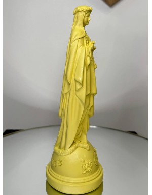 Statuette Marie aux fleurs - CITRON 22cm