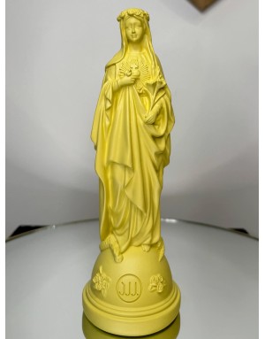 Statuette Marie aux fleurs - CITRON 22cm