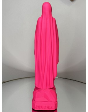 Statuette vierge Marie de LOURDES -23 cm - PINK