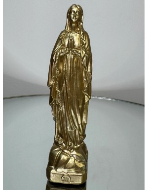 Statuette vierge Marie de LOURDES -12 cm - OR