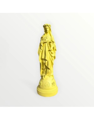 Statuette Marie aux fleurs - CITRON 22cm