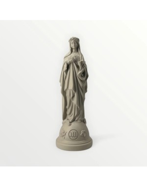 Statuette Marie aux fleurs - LIN 22cm
