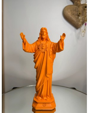 Statuette "Jésus love you" - MANDARINE - 20cm