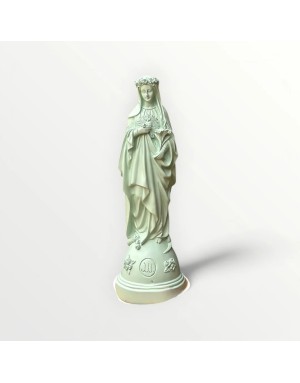 Statuette Marie aux fleurs - NUAGE 22cm