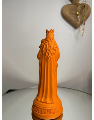 Statuette vierge à l'enfant - MANDARINE 20cm