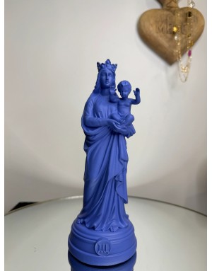 Statuette vierge à l'enfant - LAVANDE 20cm