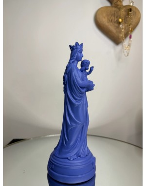 Statuette vierge à l'enfant - LAVANDE 20cm