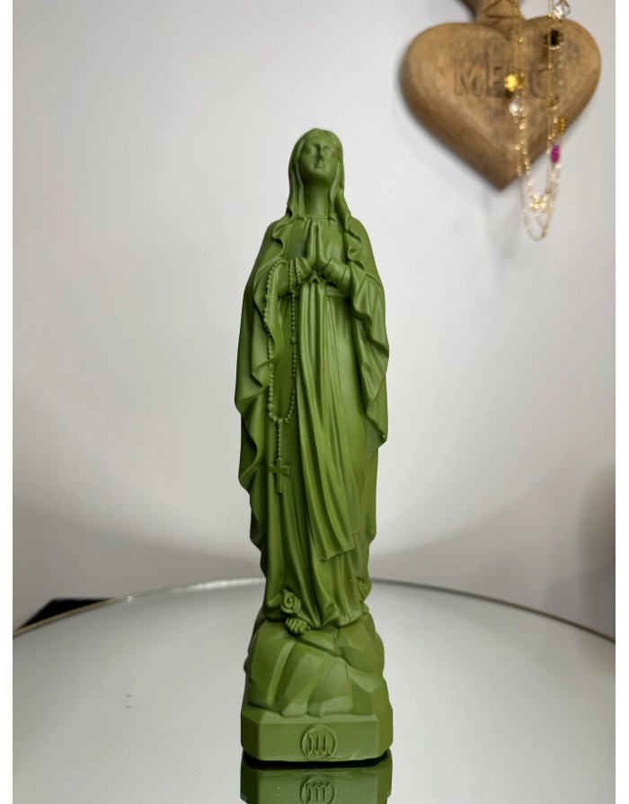 Statuette vierge Marie de LOURDES -23 cm - KAKI