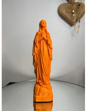 Statuette vierge Marie de LOURDES -23 cm - MANDARINE