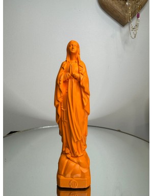 Statuette vierge Marie de LOURDES -17 cm - MANDARINE