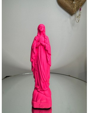 Statuette vierge Marie de LOURDES -17 cm - PINK