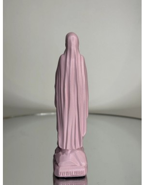 Statuette vierge Marie de LOURDES -12 cm - ROSE POUDRÉE