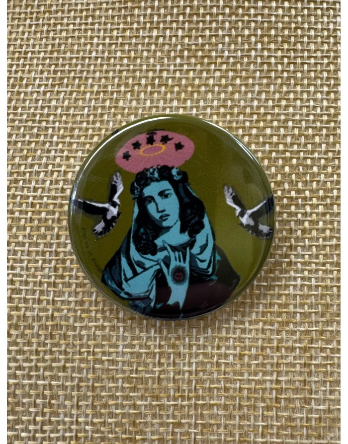 Badge Rond Vierge kaki