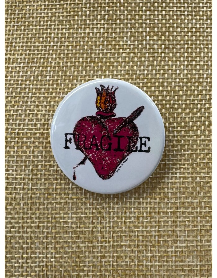Badge Rond Fragile red