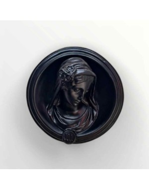 Ex-Voto Selfie de Marie - médaillon mural 16,5 cm, coloris noir