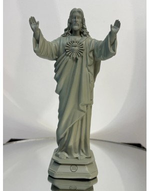 Statuette "Jésus loves you" - OLIVE - 22cm